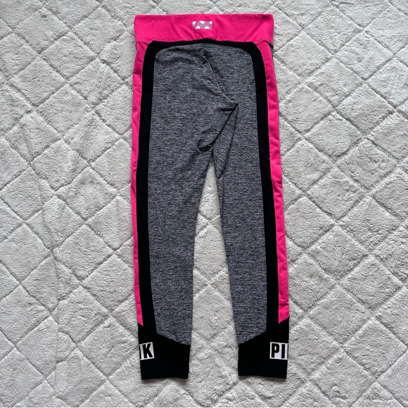 Victoria's Secret PINK | Neon Pink & Gray Ultimate Yoga Leggings | Size Medium - Picture 3 of 13